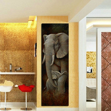 Abstract Africa Elephant Son Animal Oil Painting on Canvas Posters and Prints Tiger Scandinavian Wall Picture For Living Room 2024 - buy cheap