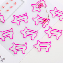 100 pc/lot Cute Cartoon pink pig Bookmark Paper clip/ clip holder/ Metal Shaping Student Bookmark Clip/office document clip 2024 - buy cheap