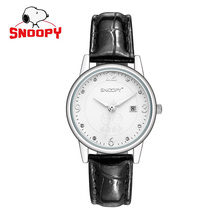 Snoopy relógio de pulso fashion relógio de quartzo para homens e mulheres, relógio com calendário completo, relógio genuíno para amantes 2024 - compre barato