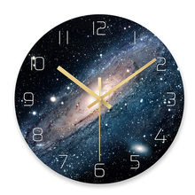 Starry Sky Wall Clock Universe Galaxy Silent Movement Wall Clock Children Room Museum Decorative Clock Quartz Hanging Clock 2024 - buy cheap