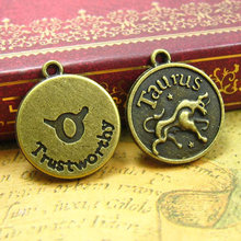 12pcs of Antique bronze Taurus charms pendants, Zodiac Charm 20x18mm 2024 - buy cheap