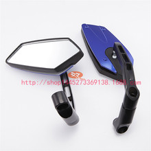 Black Motorcycle Mirrors Rearview Handle Bar End Rearview Side Mirrors Scooter Backup mirror for Suzuki Yamaha Harley 8mm 10mm 2024 - buy cheap