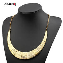 LZHLQ Metal Maxi Necklace Statement Collier Female Vintage Women Jewelry Choker Necklaces Pendants 2024 - buy cheap