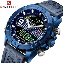 NAVIFORCE-reloj deportivo para hombre, cronógrafo Digital Led de cuarzo, resistente al agua, Militar 2024 - compra barato