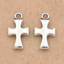 10pcs Antique Silver Plated Cross Charm Pendants for Jewelry Making Earrings Accessories DIY Jewelry Findings 17x10mm 2024 - buy cheap