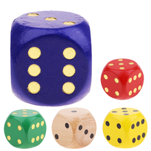 MagiDeal Extra Large Wooden Dice with Rounded Corner D6 Six Sided Dice 5cm For Board Games Table Games 2024 - buy cheap