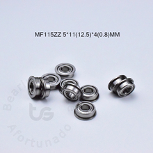 Mf115zz 5*11(12.5)* 4(0.8) mm 10 peças rolamento f638/5zz ABEC-5 rolamentos de flange frete grátis chrome rolamento de aço mf115zz f638/5zz 2024 - compre barato