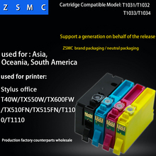 4pcs Compatible epson 103 T1031 ink cartridge for  T40W/TX550W/TX600FW/TX510FN/TX515FN/T1100/T1110 printer 2024 - buy cheap