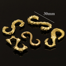 DIY leather craft S shape solid brass buckle 3pcs/lot 2024 - buy cheap
