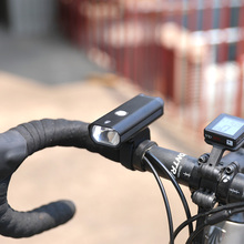 USB Перезаряжаемый велосипедный светильник, водонепроницаемый, на руль, велосипед, флэш-светильник MTB, передняя лампа 200 метров 2024 - купить недорого