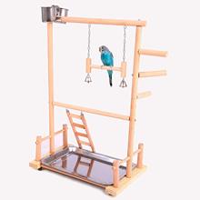 Bird Perches Nest Play Stand Gym Parrot Playground Playgym Playpen Playstand Swing Bridge Wood Climb Ladders Wooden Conures 2024 - buy cheap