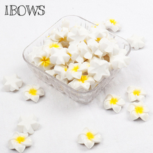 IBOWS 25mm Flat Back Resin Plumeria Resins Flower Flat back Cabochons for Hair Bow DIY Phone Decoration Crafts Making Resin 2024 - buy cheap