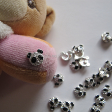 MD-346 de 10 Uds. De diamantes de imitación de cristal, Panda de plata, amuletos de Metal, decoración de uñas 2024 - compra barato
