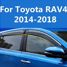 Tira decorativa impermeable para coche, visera de sol especial modificada para ventana, lluvia, ceja, decoración para Toyota RAV4 2014-2018 2024 - compra barato