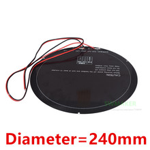 Diameter 240mm Kossel 3D printer heatbed with Welded cable 12V 140W aluminum substrate MK3 round hot bed 2024 - buy cheap