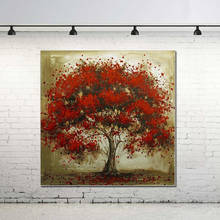 Hand Made Oil Painting On Canvas Abstract Tree Flower Painting Modern Canvas Wall Art Living Room Decor Picture Wall Decoration 2024 - buy cheap