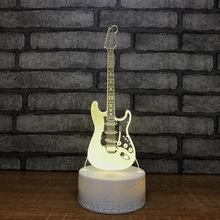 Source Guitar Night Light Seven Color Touch 3d Visual Lamp Creative Gift Small 3d Light Fixtures  Wholesale 2024 - buy cheap