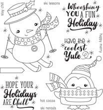 Snowman Transparent Clear Silicone Stamp/Seal for DIY scrapbooking/photo album Decorative clear stamp W1183 2024 - buy cheap