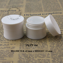 Frasco de creme pote de plástico 50 pol, 15g recarregável recipiente cosmético 15ml embalagem 1/2oz recipiente de exibição 2024 - compre barato