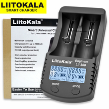 Liitokala carregador de pilhas, para pilhas recarregáveis 18650 18650 26650 14500 10440 v aa aaa ni-mh