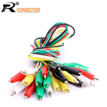 10pcs 27mm alligator clips Electrical DIY test cable hook clip jumper wire mini test clip 5 colors 50cm length double-ended 2024 - buy cheap