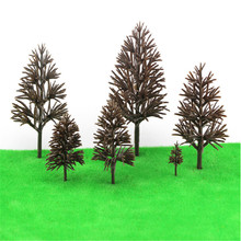 20 шт., 10 см, пластиковые миниатюрные модели деревьев в багажнике 2023 - купить недорого