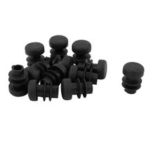 Hot Sale 12 Pcs Plastic 12mm Pipe End Blanking Caps Bung Tube Insert Plug Round Black 2024 - buy cheap