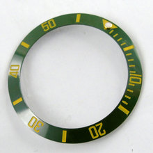 38 мм стерильный зеленый керамический ободок Желтые часы Маркс Безель вставка подходит для 40 мм Корпус для часов SUB автоматическое движение Мужские часы BB41 2024 - купить недорого