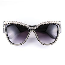 Fashion Sexy Ladies Cat Eye Sunglasses Women Vintage Brand Big T Frame Gradient Sun Glasses Female Oculos UV400 2024 - buy cheap