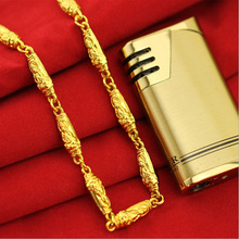 Новое модное массивное мужское ожерелье тирана, 6 мм, роскошное желтое золото, мужские ювелирные изделия, бесплатная доставка 2024 - купить недорого
