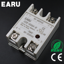 Relé de estado sólido SSR-60AA-H 60A 80-250V CA a 90-480V CA SSR 60AA-H relé regulador de resistencia de estado sólido 2024 - compra barato