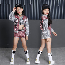 Kids Hip Hop Stage Costume Girls  Ballroom Dance Clothes Streetwear Loose Children Dancewear Jazz Fashion Style Shorts Tops 2024 - buy cheap