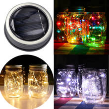 LED Fairy Light Solar For Mason Jar Lid Insert Color Changing Garden Decor Christmas Party Valentines Holiday Curtain Decoration 2024 - buy cheap