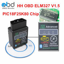 Multi-Language HH ELM 327 OBDII V1.5 Auto Code Reader ELM327 OBD OBD2 Car Diagnostic Scanner Hardware 1.5 With 25K80 Chip 2024 - buy cheap