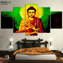 Modular HD Print Wall Art Canvas Painting Home Decor Frame 5 Pieces Abstract Buddha Modern Pictures Buddhism Toile Poster PENGDA 2024 - buy cheap