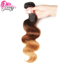 Бразильские волнистые волосы Beauty Forever Ombre, 100% Реми, цвет T1B/4/27, бесплатная доставка 2024 - купить недорого