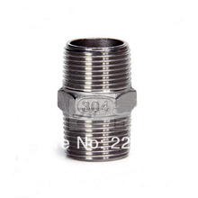 Free shipping Hex Nipple 1" Male x 1" Male 304 Stainless Steel threaded Pipe Fitting ZG 10pcs/lot 2024 - buy cheap