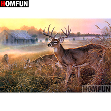 HOMFUN Full Square/Round Drill 5D DIY Diamond Painting "Animal deer" Embroidery Cross Stitch 5D Home Decor Gift A14498 2024 - buy cheap