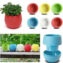 Fashion Cute Mini Colorful Round Plastic Flower Pots Garden Office Decor Succulents Flower Planters Pot 2024 - buy cheap