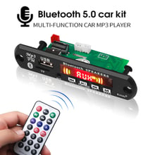 Автомобильный Bluetooth MP3-плеер, 5 В, 12 В, Автомобильный MP3 декодер, плата, FM-радио, модуль, поддержка FM, TF, USB, AUX, аудио адаптер, Bluetooth 5,0 2024 - купить недорого