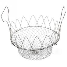 Collapsible Stainless Steel Colander Mesh Basket Steam Rinse Strainer Filter Kitchen Sieve Fry French Chef Basket Cooking Tools 2024 - buy cheap