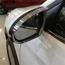 TOMEFON ABS Chrome For Hyundai Tucson 2015 2016 2017 Rearview Side Glass Mirror Trim Frame Rain Shield Sun Visor Shade Round 2024 - buy cheap
