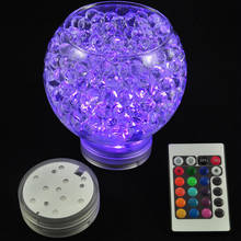 Party Supplies 3AAA led light battery Multicolor RGB SMD5050  LED Waterproof Submersible Light Base with Remote Control New Year 2024 - buy cheap