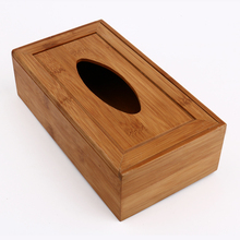 Caja de pañuelos de bambú de estilo moderno personalizada, tipo de asiento para el hogar y el coche, caja de mesa de papel de bombeo, ZSN-03 2024 - compra barato