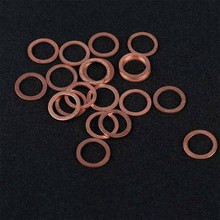 20 Pcs Copper Washer Flat Ring Gasket Sump Plug Oil Seal Fittings 10*14*1MM Washers For Practical Hardware Accessories 2024 - buy cheap