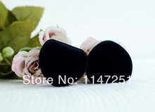 Free Shipping 48pcs/Lot 5x4.5x3.5cm Black Velvet Ring Box Heart Shape Jewelry Earrings Packaging Display Gift Box Case 2024 - buy cheap