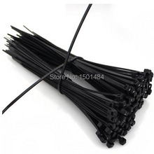 100pcs 20cm Nylon Plastic Zip Trim Wrap Cable Loop Ties Wire Aeromodelling tie Self-Locking black 2024 - buy cheap