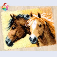 Needlework Cross-stitch carpet diy embroidery Cartoon Horse Latch hook rug kits Carpet embroidery sets embroidery stitch thread 2024 - buy cheap