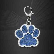 Dropshipping New Hot Selling Personalized Dog Tags Engraved Cat Puppy Pet ID Name Collar Tag Pendant Pet Accessories Paw Glitter 2024 - buy cheap