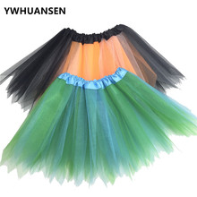 YWHUANSEN-falda de tul de retazos de colores para niñas, ropa de tres capas, falda para niños, tutú de baile, vestido de Ballet 2024 - compra barato